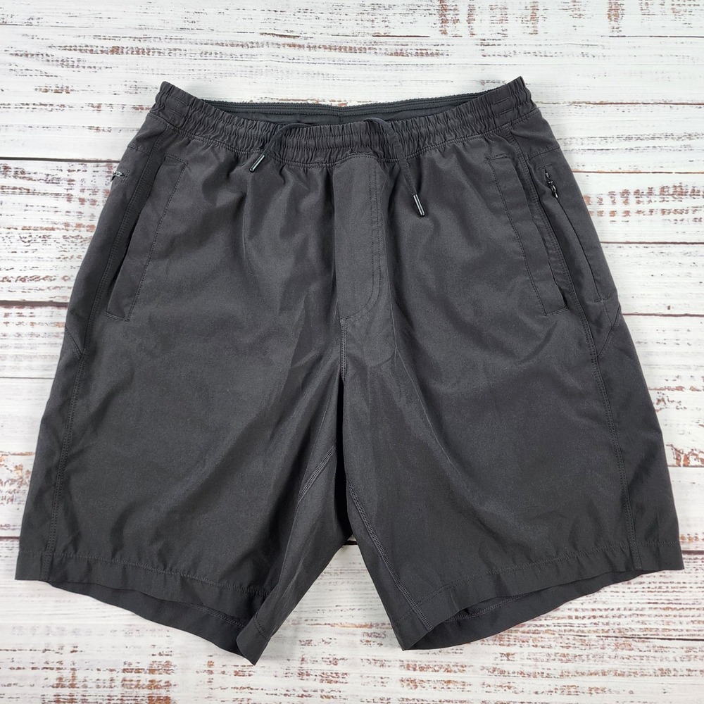 Birddogs Boom For Your Boomstick Gym Shorts Mens Size L Long Gray Lined Athletic